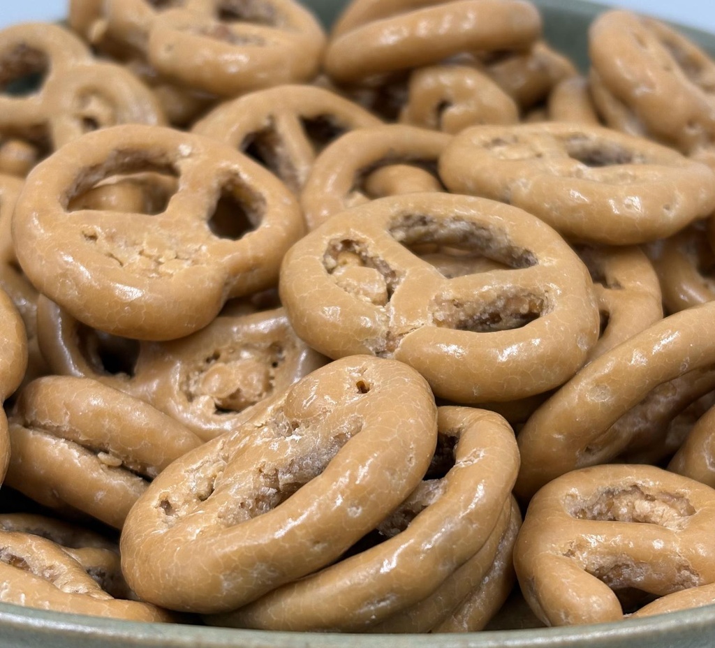 Bretzels au chocolat, caramel et sel de mer