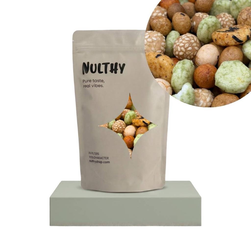 Wasabi Snack Mix with Ricecrackers and Peanuts