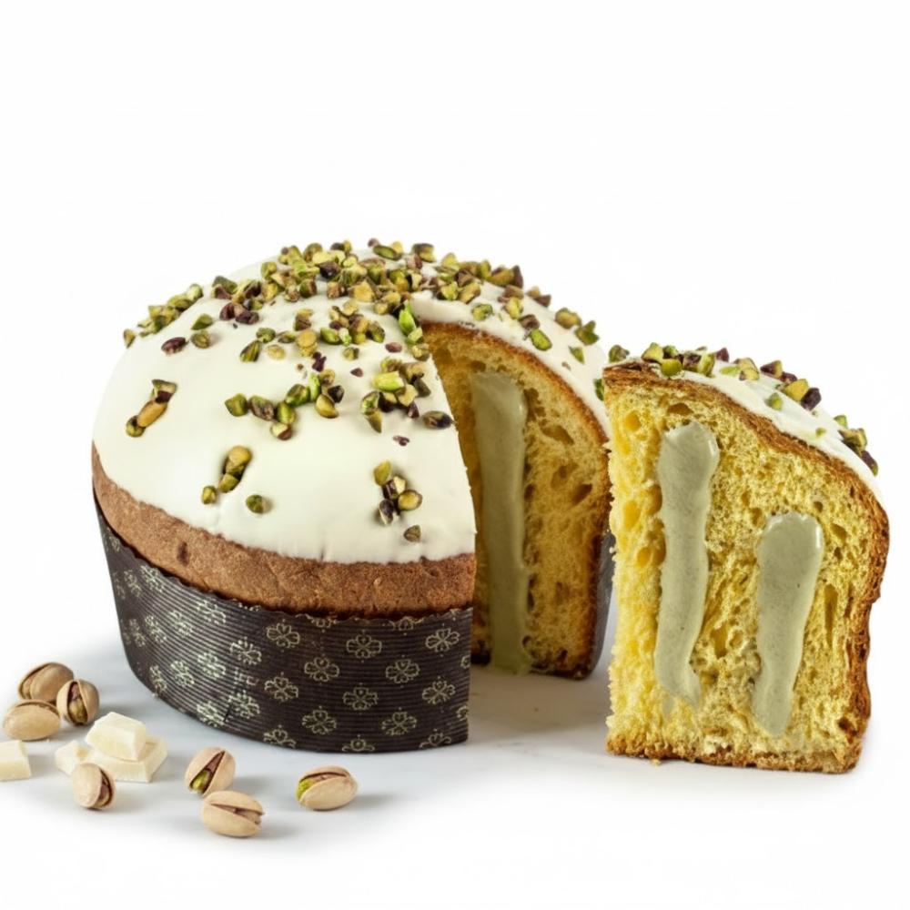 Panetone de Pistacho y Chocolate Blanco