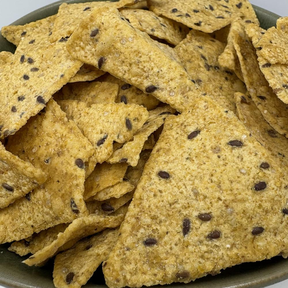 Corn Nachos with Flaxseed & Quinoa