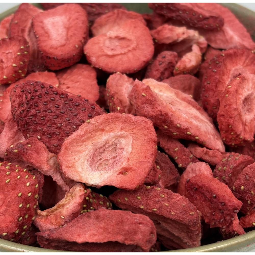 Fraises Lyophilisées en Tranches 100 % Naturelles