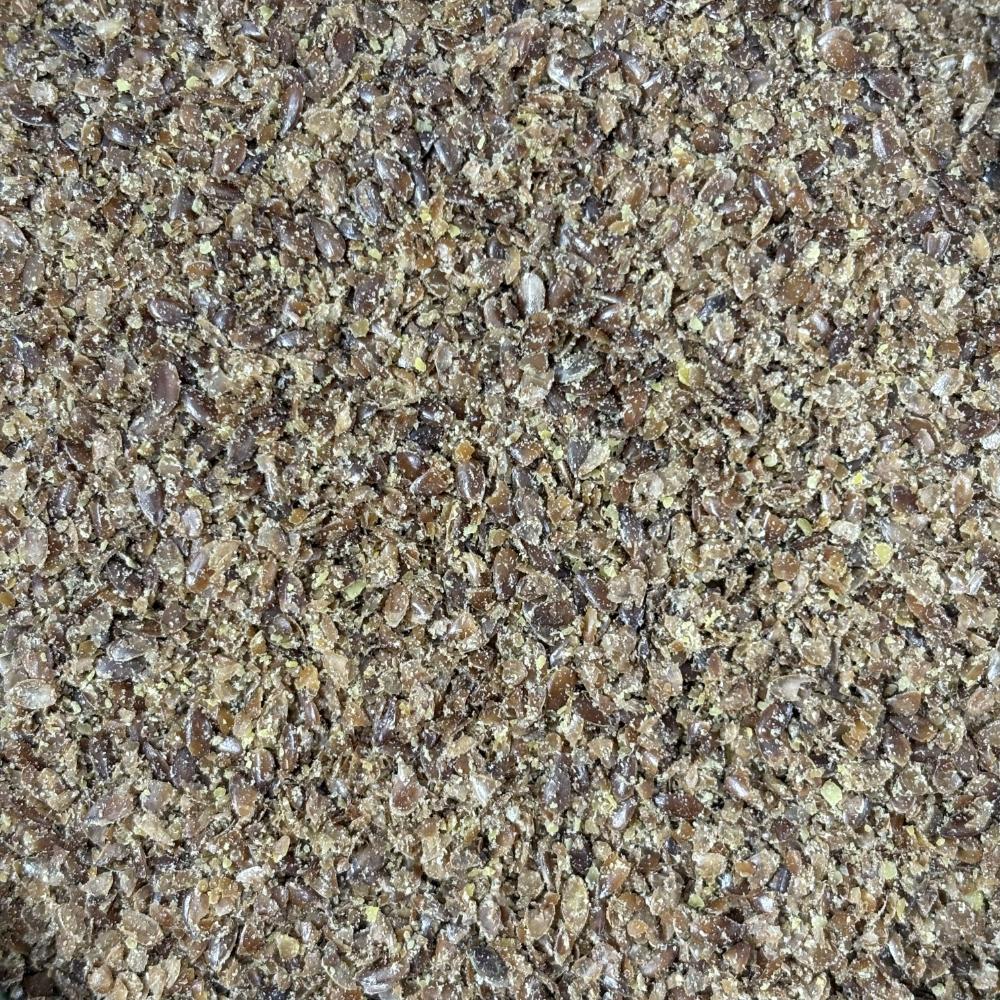 Organic ground brown flax seeds