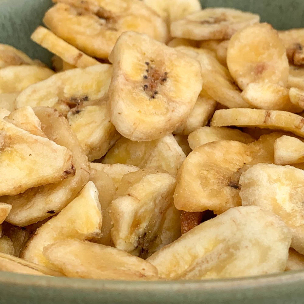 Rondelles de banane déshydratées biologiques