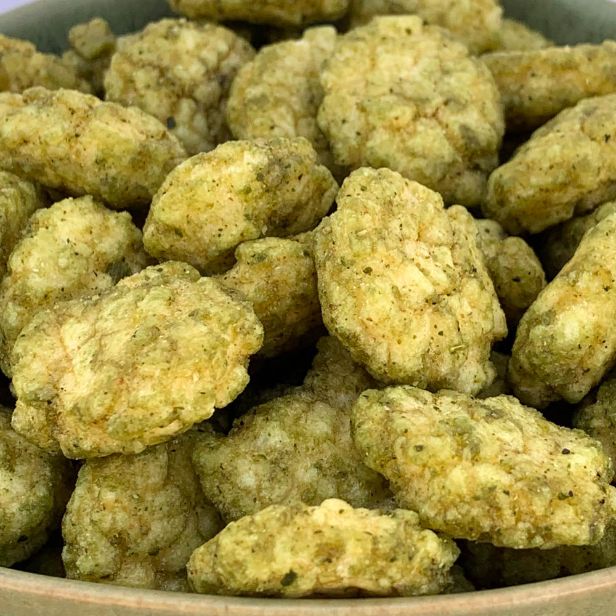 Biscuits de riz au curry vert