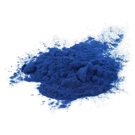Espirulina azul ecológica en polvo, fuente natural de nutrientes esenciales y antioxidantes.